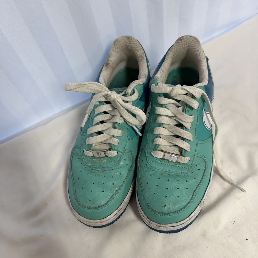Nike Air Force 1 '07 Women's Basketball Shoes Sneakers Blue 315115 411 Size 8.5 - Picture 2 of 5